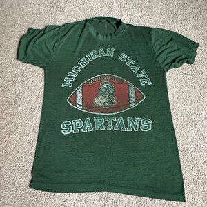 Super vintage and retro MSU michigan state football tee shirt